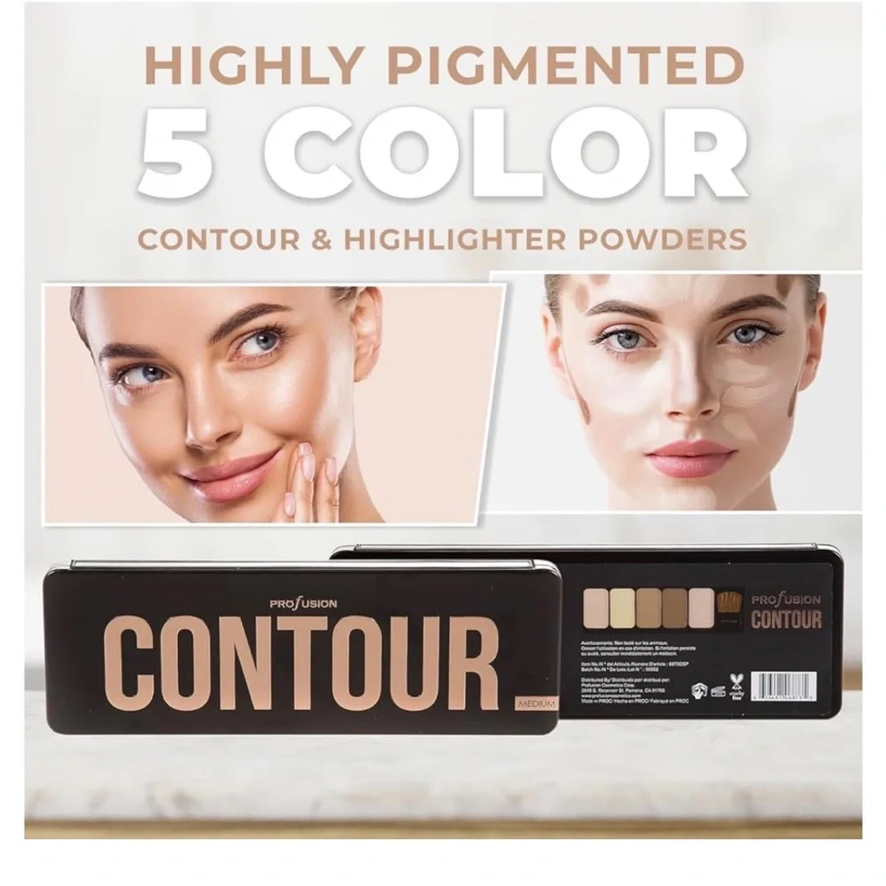 Profusion Cosmetics 5-Color Contour & Highlighter Palette